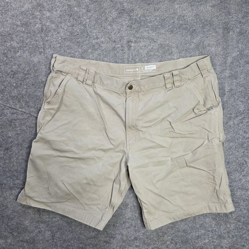 Carhartt‎ Shorts Mens 44 Khaki Rugged Flex Relaxed Fit Canvas Utility Workwear